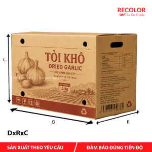 Thùng carton đựng tỏi khô - TCP065