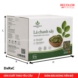 Thùng carton đựng lá chanh sấy - TCP069
