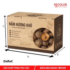 Thùng carton đựng nấm hương khô - TCP071
