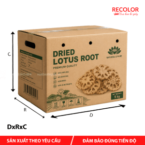 Thùng carton đựng củ sen khô TCP-074