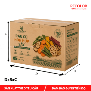 Thùng carton đựng rau củ hỗn hợp sấy - TCP075