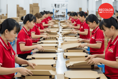 Hộp carton đựng pizza giá tốt, sản xuất số lượng lớn theo yêu cầu