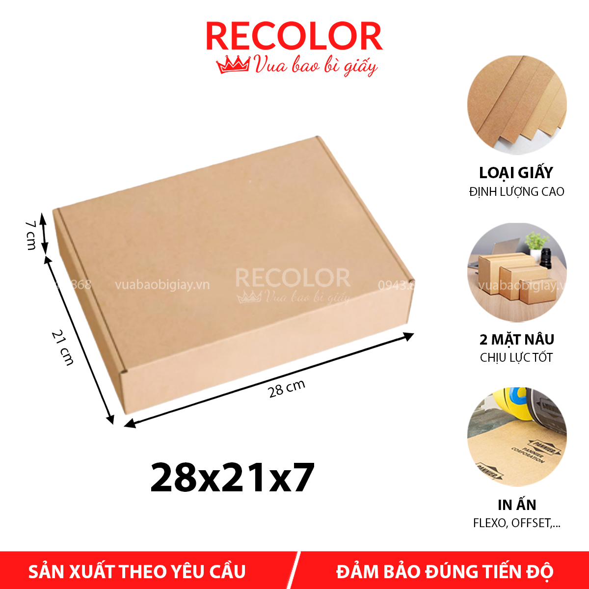 Hộp carton sóng nắp gài giá tốt