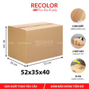 Thùng carton lớn 52x35x40 - TC057