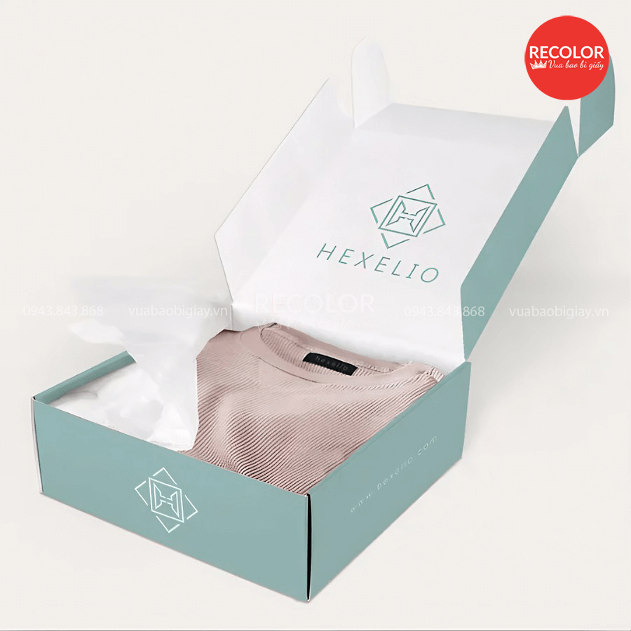 Hộp carton đựng quần áo số lượng lớn, giá tốt, in ấn theo yêu cầu 11 Một số mẫu hộp carton đựng quần áo tại RECOLOR