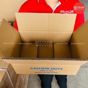 Thùng Carton Đựng Điều 5 Lớp In Flexo - TCP007 10 Cấu tạo thùng carton 5 lớp 31x20,5x10,5