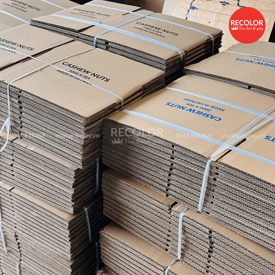 Thùng Carton Đựng Điều 5 Lớp In Flexo - TCP007 14 Tính ứng dụng thùng carton 5 lớp 31x20,5x10,5