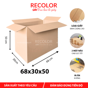 Thùng Carton Lớn 3 Lớp Sóng C 60x30x50 - TC091