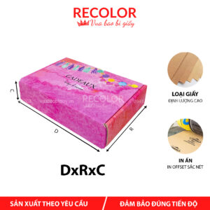 Hộp carton sóng nắp gài in offset HCP005