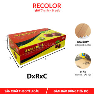 Hộp carton sóng nắp gài in offset HCP009