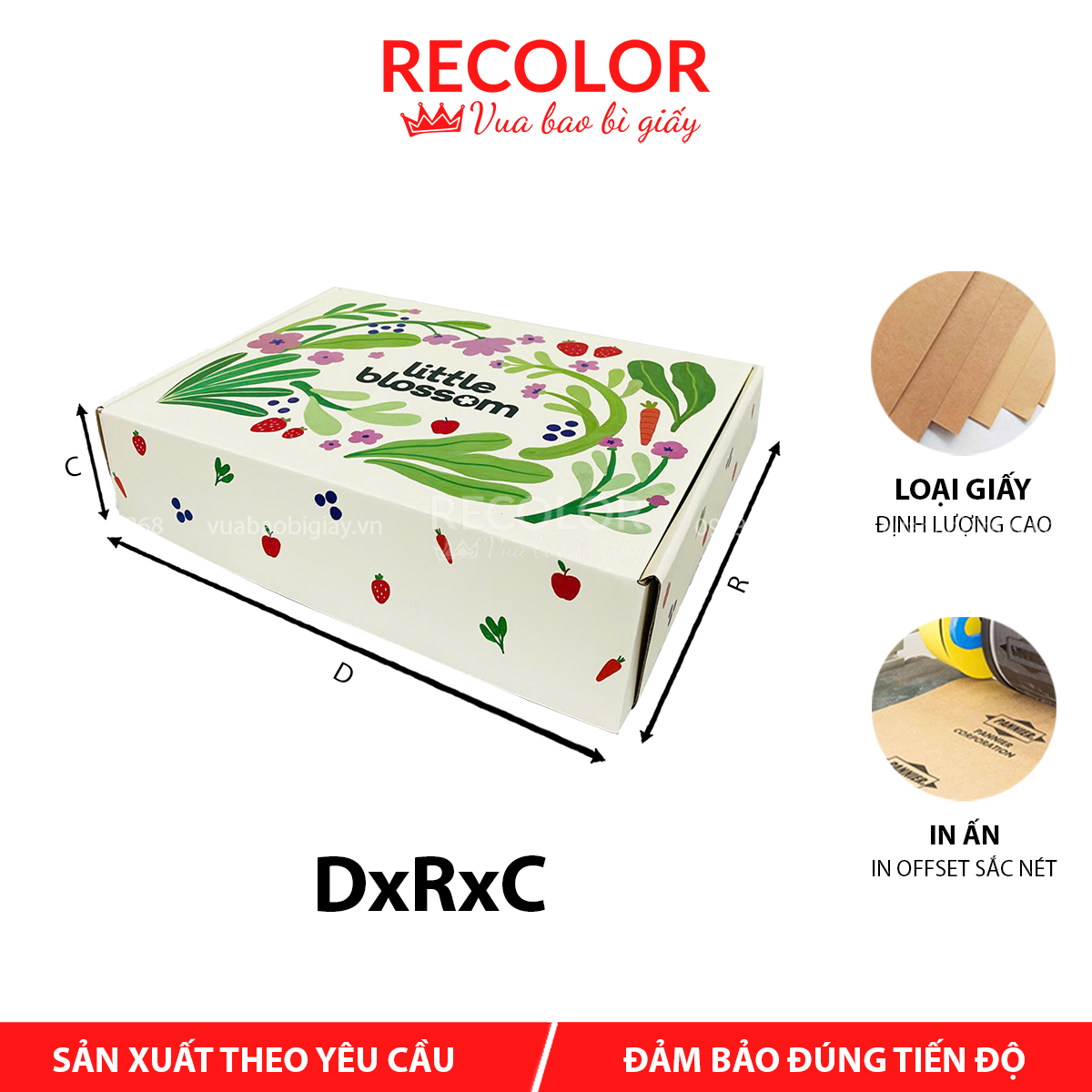 Hộp carton sóng nắp gài HCP027