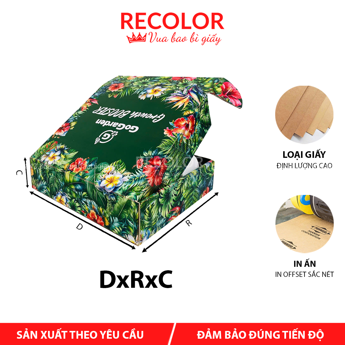 Hộp carton sóng nắp gài HCP012