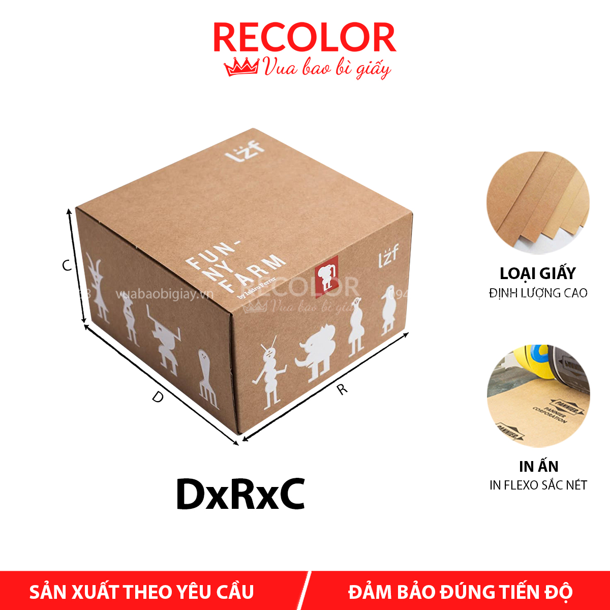Hộp carton đựng bánh in flexo