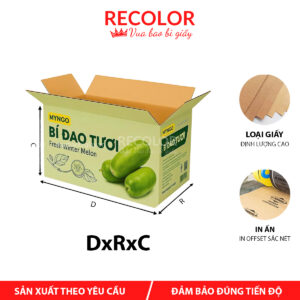 Thùng carton đựng bí đao in offset