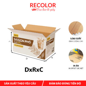 Thùng carton đựng cà phê in offset