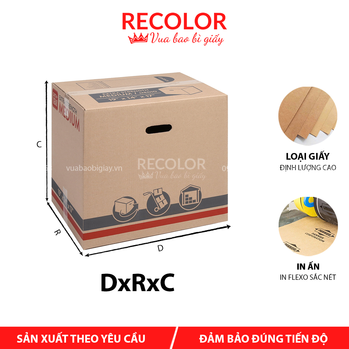Thùng carton đựng linh kiện điện tử in flexo