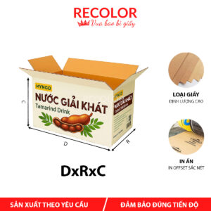 Thùng carton đựng nước giải khát in offset