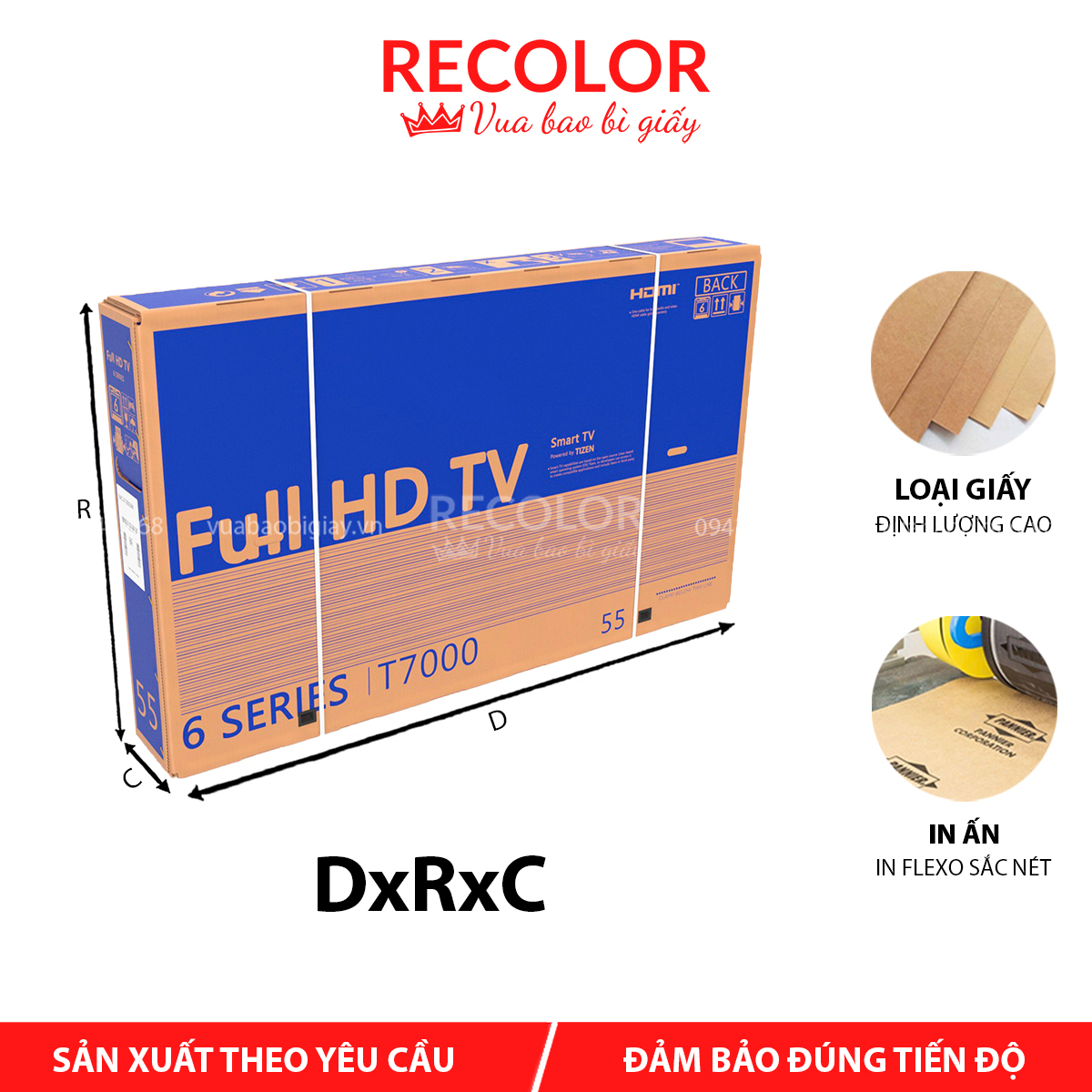 Thùng Carton Đựng Tivi In Flexo - TCP039 1 Thùng carton đựng tivi in flexo