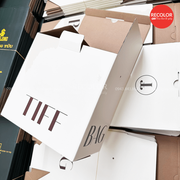 Thông tin sản phẩm hộp carton sóng E nắp gài 25x25x17 HCP061
