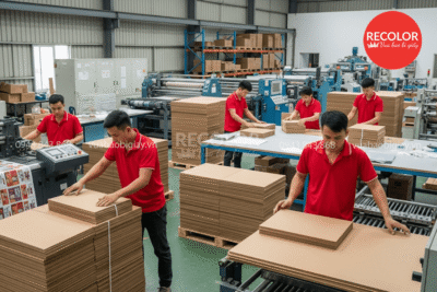Thùng carton đựng gạch men chất lượng, in ấn theo yêu cầu