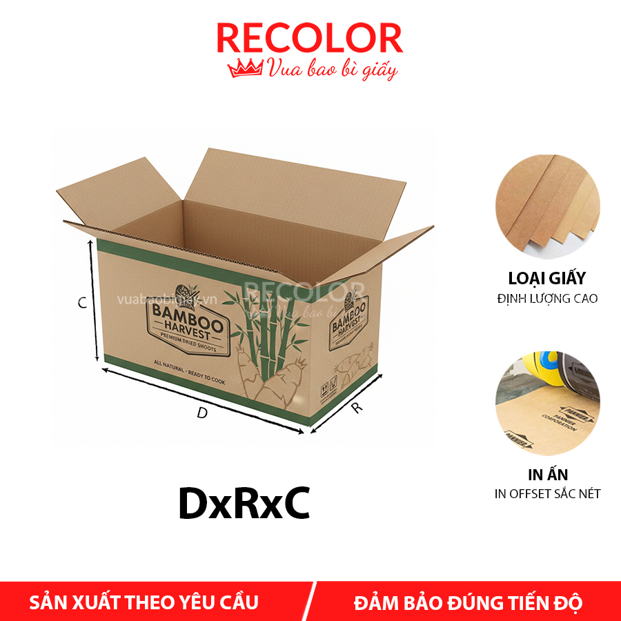 Thùng carton đựng măng khô - TCP073 1 thùng carton đựng măng khô
