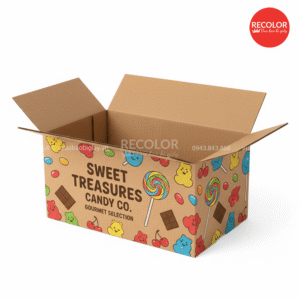 Thùng carton đựng bánh kẹo - TCP116 9 RECOLOR - Nhà máy sản xuất và in ấn thùng carton đựng bánh kẹo uy tín, chuyên nghiệp