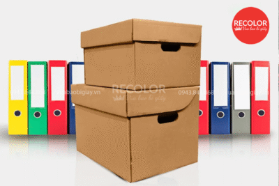 Thùng Carton Đựng Hồ Sơ, Chứng Từ Chất Lượng Cao, In Ấn Theo Yêu Cầu
