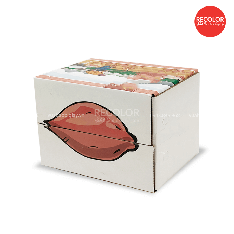 Thùng carton đựng khoai lang - TCP112 6 RECOLOR - Nhà máy sản xuất và in ấn thùng carton chuyên nghiệp