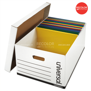 RECOLOR - Nhà máy sản xuất thùng carton đựng tài liệu, hồ sơ số lượng lớn