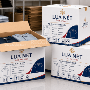 Thùng carton đựng hàng may mặc xuất khẩu đạt chuẩn, bền chắc