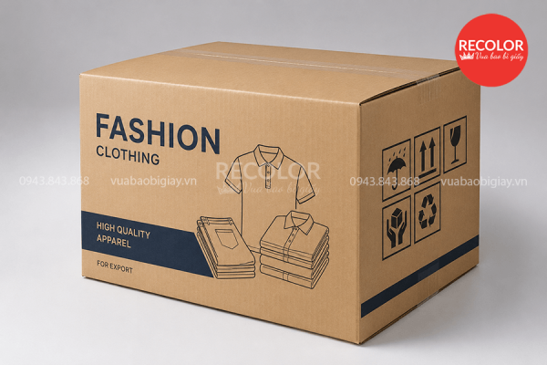 Thùng carton đựng hàng may mặc xuất khẩu đạt chuẩn, bền chắc 5 Đặc điểm của thùng carton đựng hàng may mặc xuất khẩu