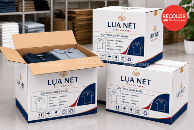 Thùng carton đựng hàng may mặc xuất khẩu đạt chuẩn, bền chắc