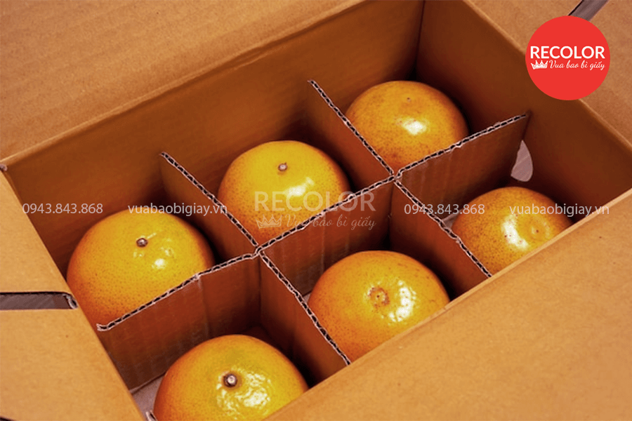Thùng carton đựng cam - TCP110 6 Sản xuất và in ấn thùng carton đựng cam xuất khẩu theo yêu cầu