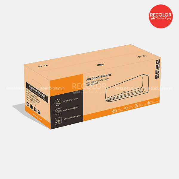 Một số mẫu thùng carton đựng máy lạnh thực tế