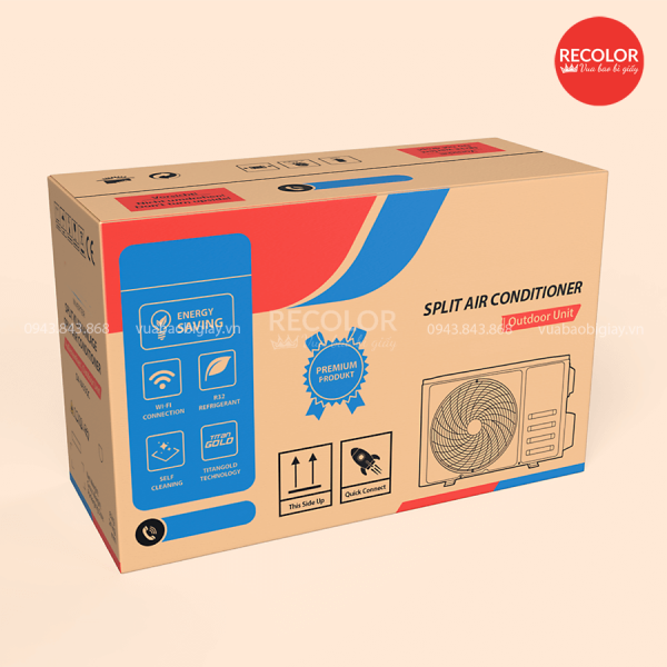 Một số mẫu thùng carton đựng máy lạnh thực tế