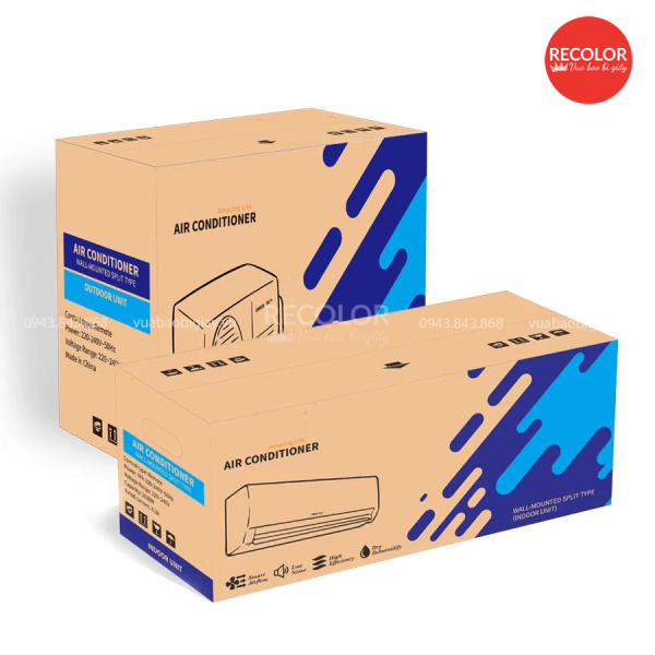 Một số mẫu thùng carton đựng máy lạnh thực tế