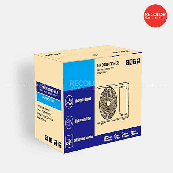 Một số mẫu thùng carton đựng máy lạnh thực tế