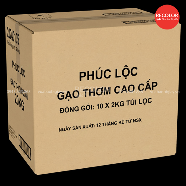 Kinh nghiệm lựa chọn thùng carton đựng gạo phù hợp