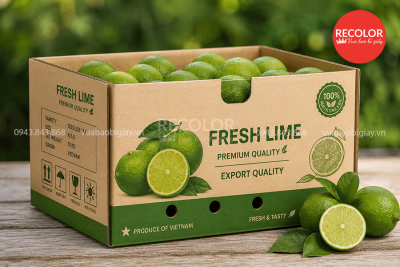 Thùng carton đựng chanh xuất khẩu đạt chuẩn chất lượng