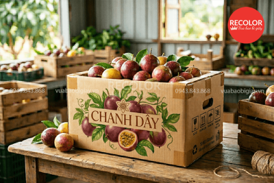 Thùng carton đựng chanh dây sản xuất và in ấn theo yêu cầu