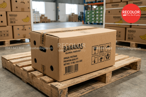 Thùng carton đựng chuối xuất khẩu chất lượng cao theo yêu cầu 2 Đặc điểm và cấu tạo của thùng carton đựng chuối xuất khẩu