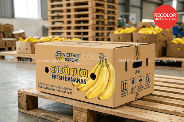 Thùng carton đựng chuối xuất khẩu chất lượng cao theo yêu cầu 4 Kiểu dáng và cấu tạo thùng carton đựng chuối