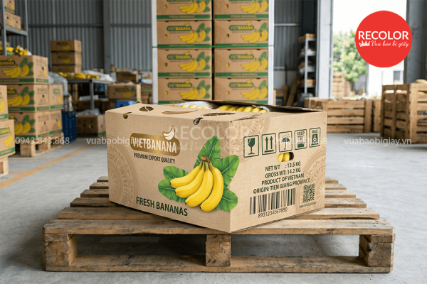 Thùng carton đựng chuối chất lượng đạt chuẩn xuất khẩu