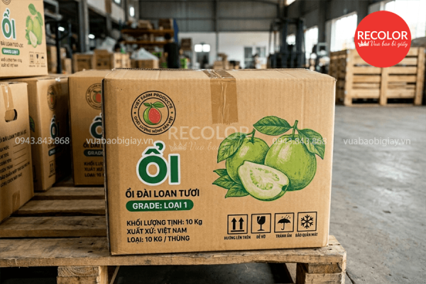 Đặc điểm của thùng carton đựng ổi xuất khẩu