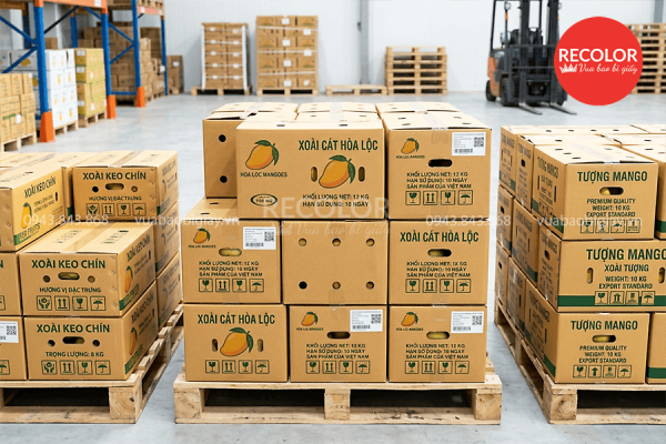 Các loại thùng carton đựng xoài phổ biến
