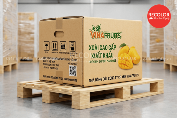 Thùng carton 5 lớp, 7 lớp đựng xoài xuất khẩu