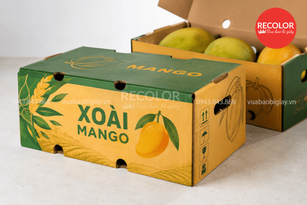 Thùng carton đựng xoài xuất khẩu tối ưu bảo quản và vận chuyển