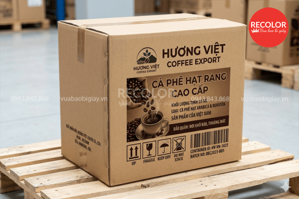 Nhu cầu thùng carton đựng cà phê xuất khẩu