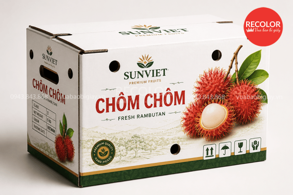Lưu ý khi chọn mua thùng carton đựng chôm chôm