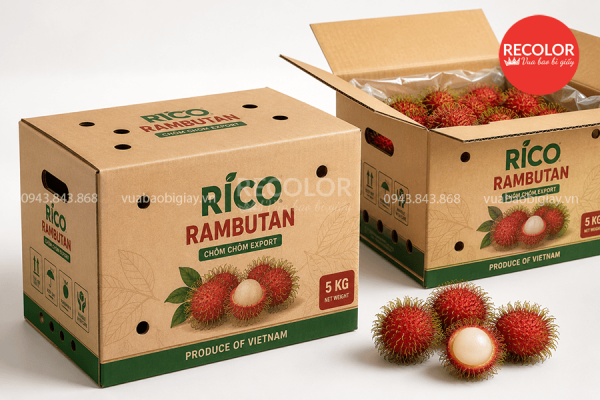Lưu ý khi chọn mua thùng carton đựng chôm chôm
